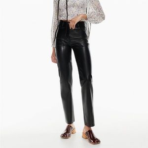 Aritzia Melina Straight Faux Leather Pant - Size 6